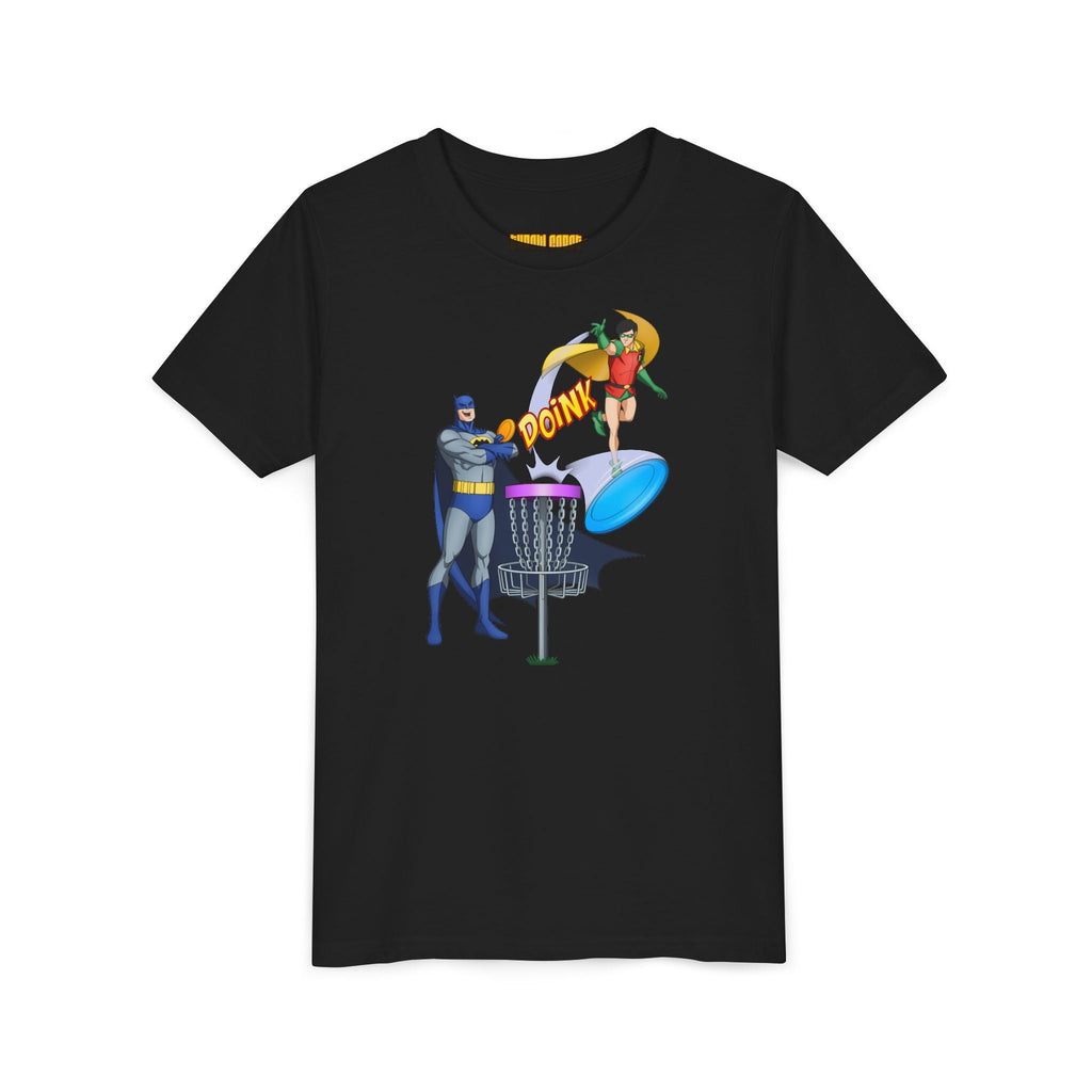 DOINK! Funny Superhero Youth Disc Golf T-Shirt - Kids clothes - Throw Coast Disc Golf