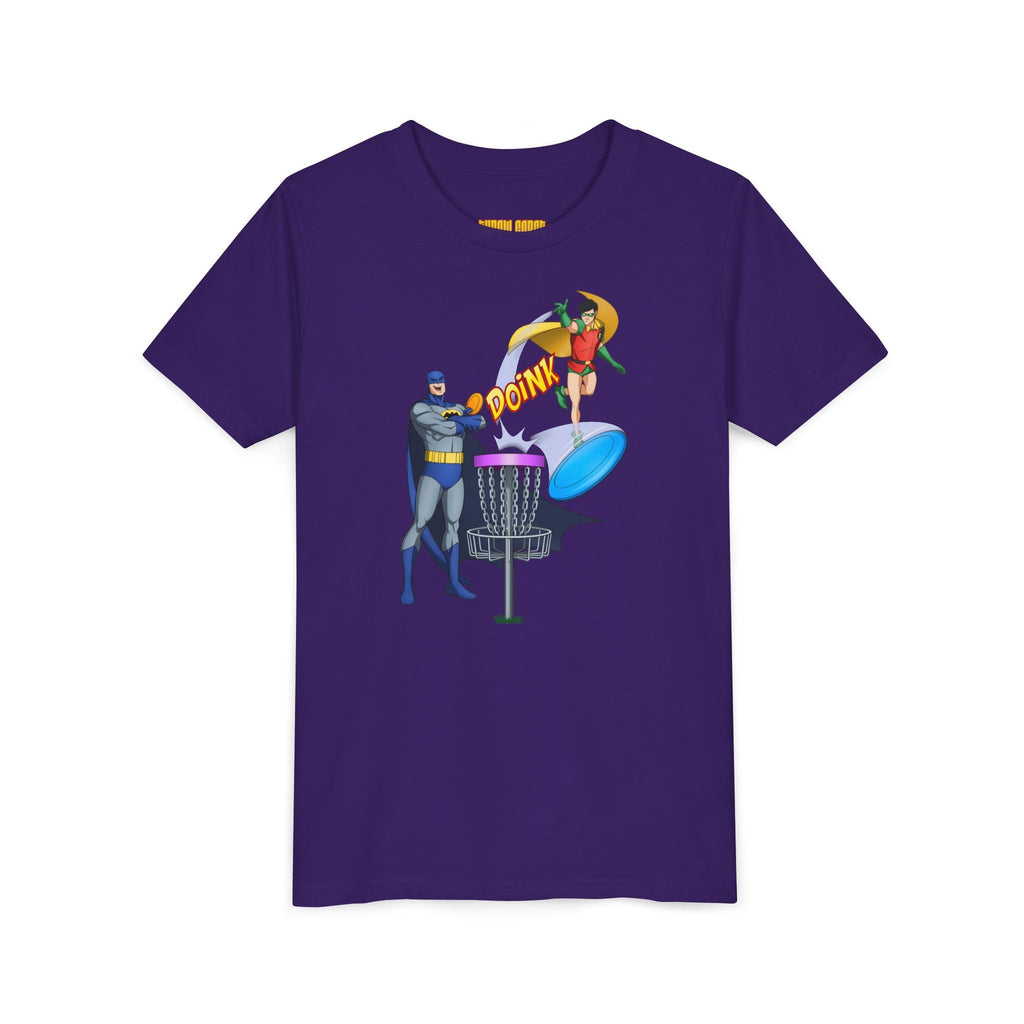 DOINK! Funny Superhero Youth Disc Golf T-Shirt - Kids clothes - Throw Coast Disc Golf