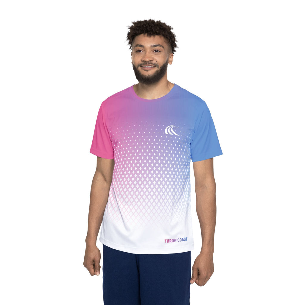 Fairway Cut – Cotton Candy Mens Disc Golf Jersey - Athletic Jersey - Throw Coast Disc Golf