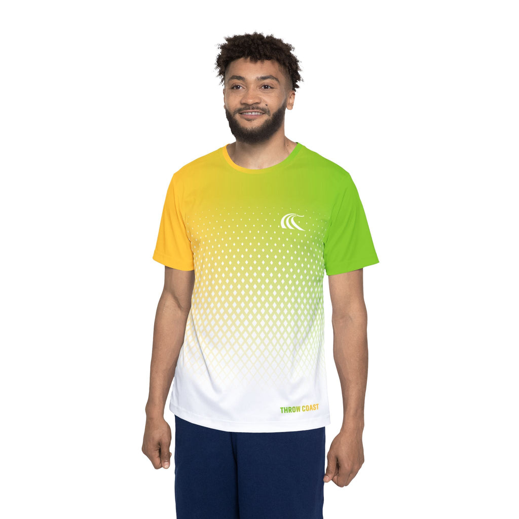Fairway Cut – Lemon Lime Mens Disc Golf Jersey - Athletic Jersey - Throw Coast Disc Golf