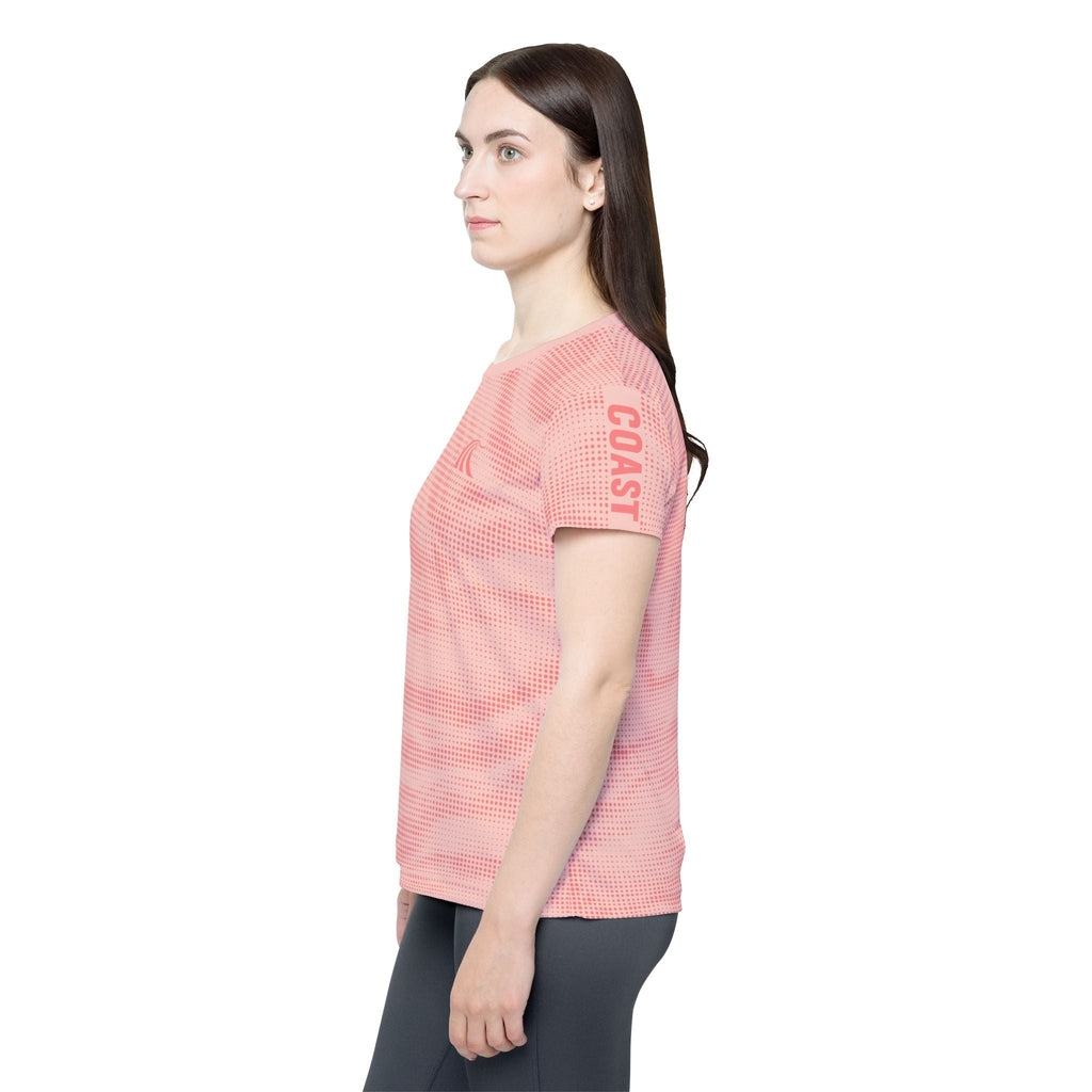 Pink Wave Matrix Women's Disc Golf Jersey - Womens Disc Golf Jersey - Throw Coast Disc Golf