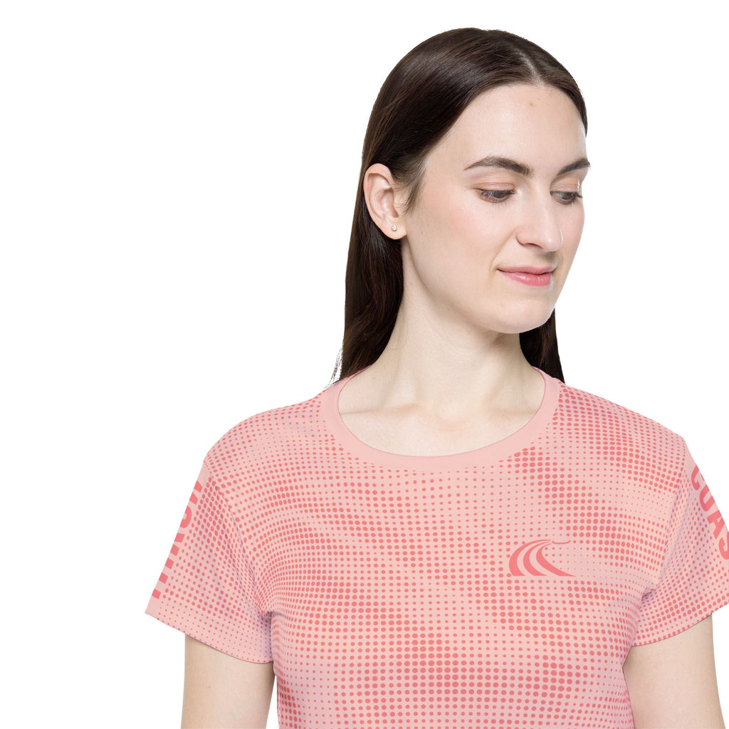 Pink Wave Matrix Women's Disc Golf Jersey - Womens Disc Golf Jersey - Throw Coast Disc Golf