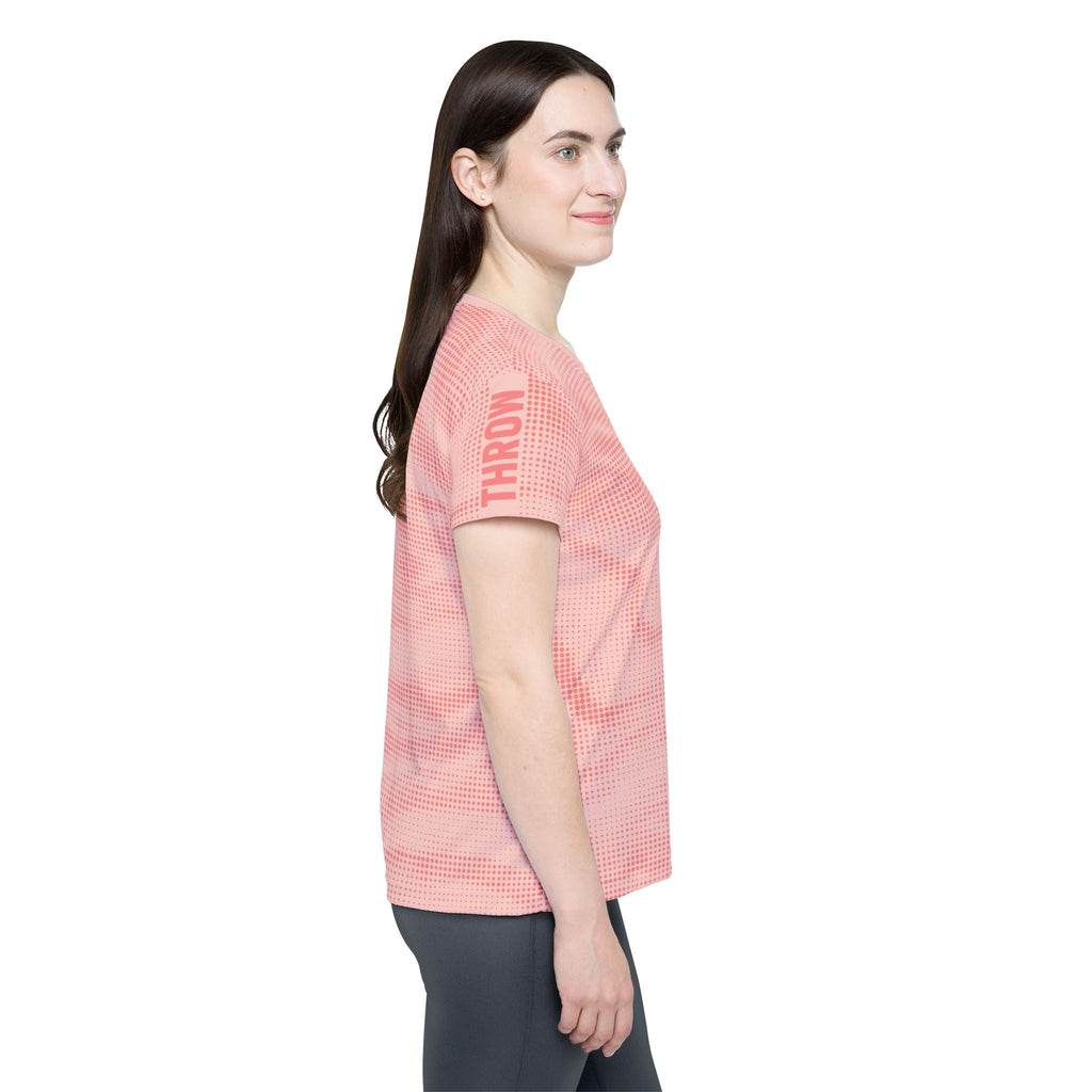 Pink Wave Matrix Women's Disc Golf Jersey - Womens Disc Golf Jersey - Throw Coast Disc Golf
