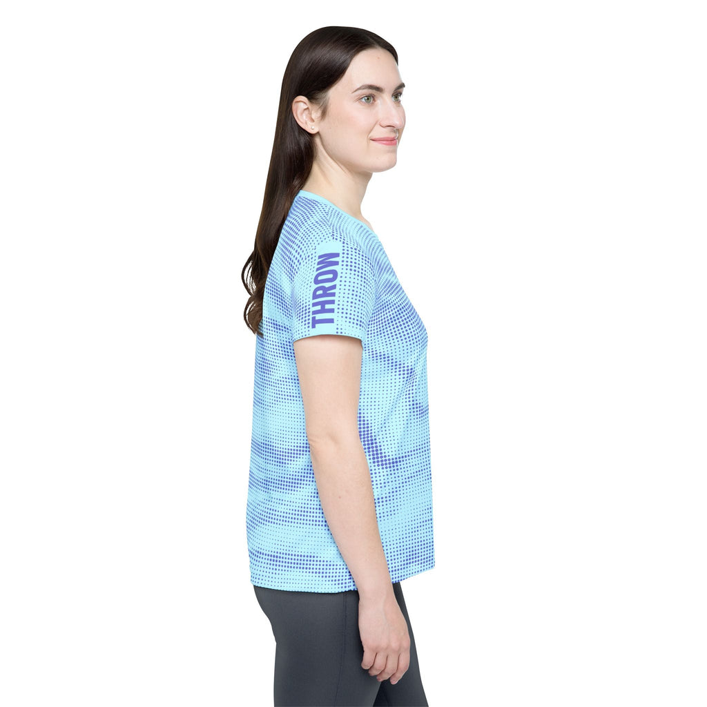 Teal Horizon Matrix Women's Disc Golf Jersey - Womens Disc Golf Jersey - Throw Coast Disc Golf