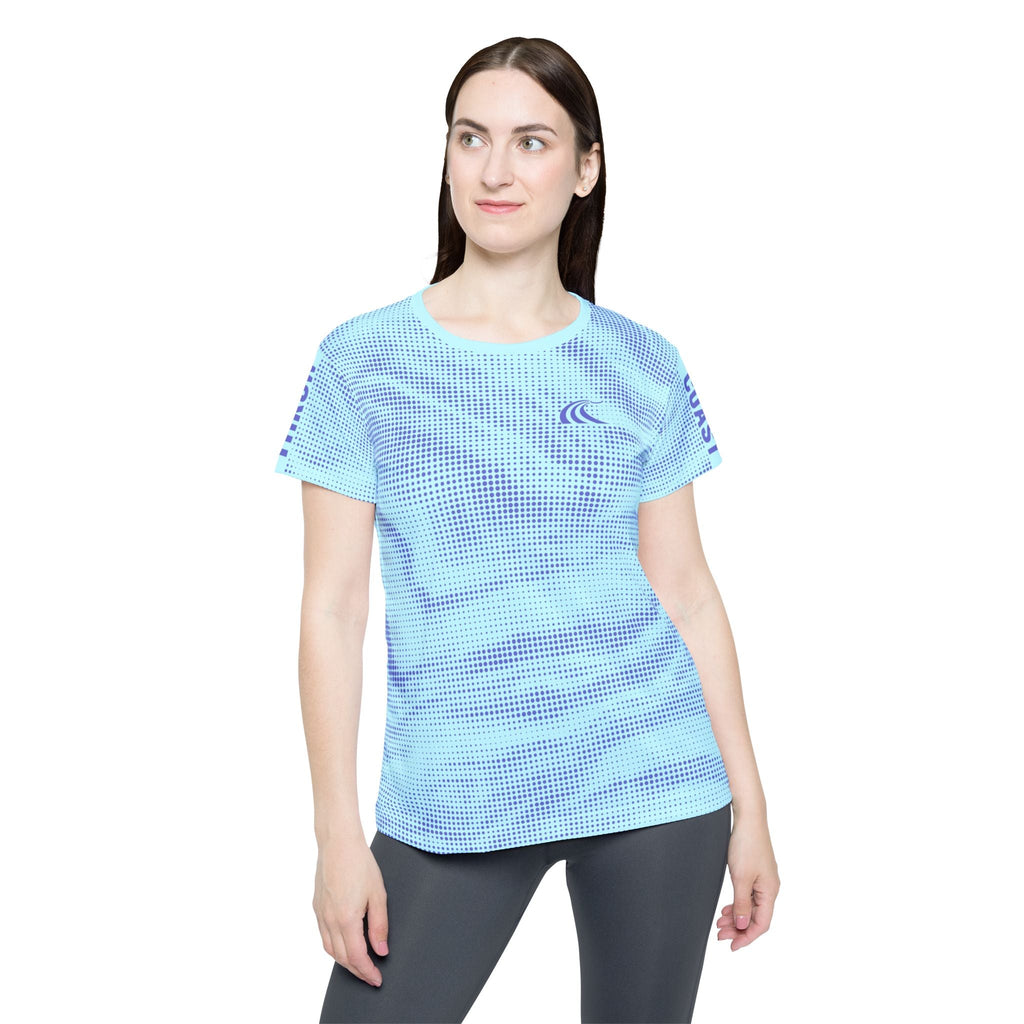 Teal Horizon Matrix Women's Disc Golf Jersey - Womens Disc Golf Jersey - Throw Coast Disc Golf