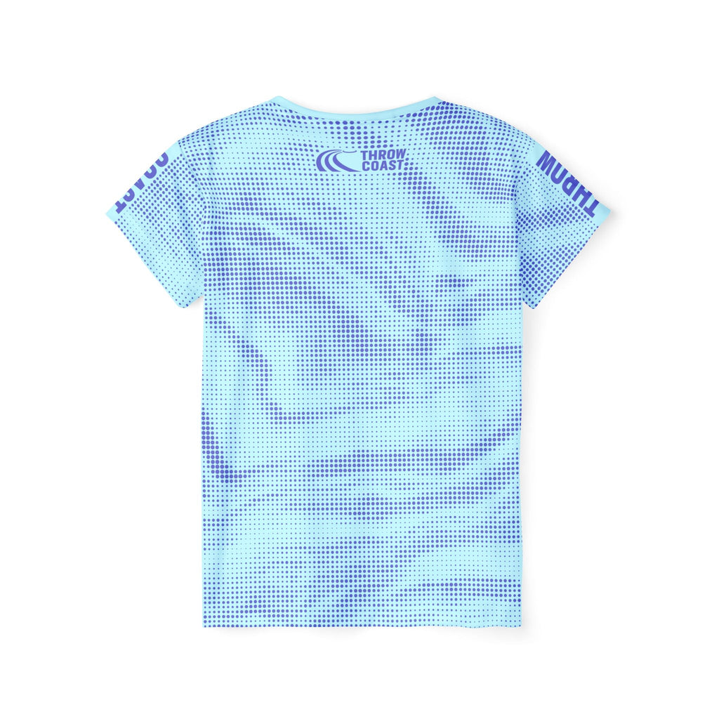 Teal Horizon Matrix Women's Disc Golf Jersey - Womens Disc Golf Jersey - Throw Coast Disc Golf