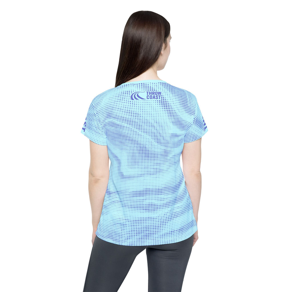 Teal Horizon Matrix Women's Disc Golf Jersey - Womens Disc Golf Jersey - Throw Coast Disc Golf