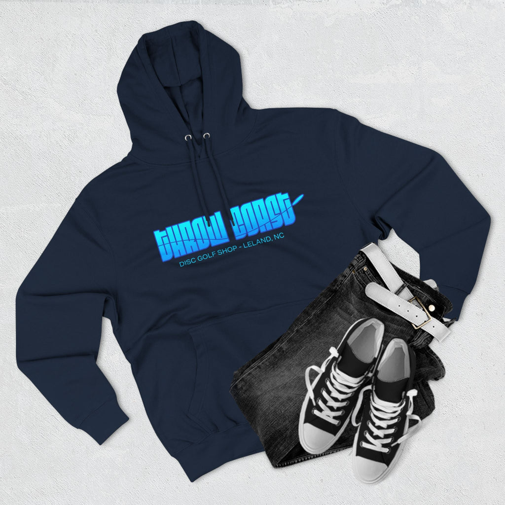 Throw Coast Icy Blue Horizon Navy Hoodie - Hoodie - Throw Coast Disc Golf