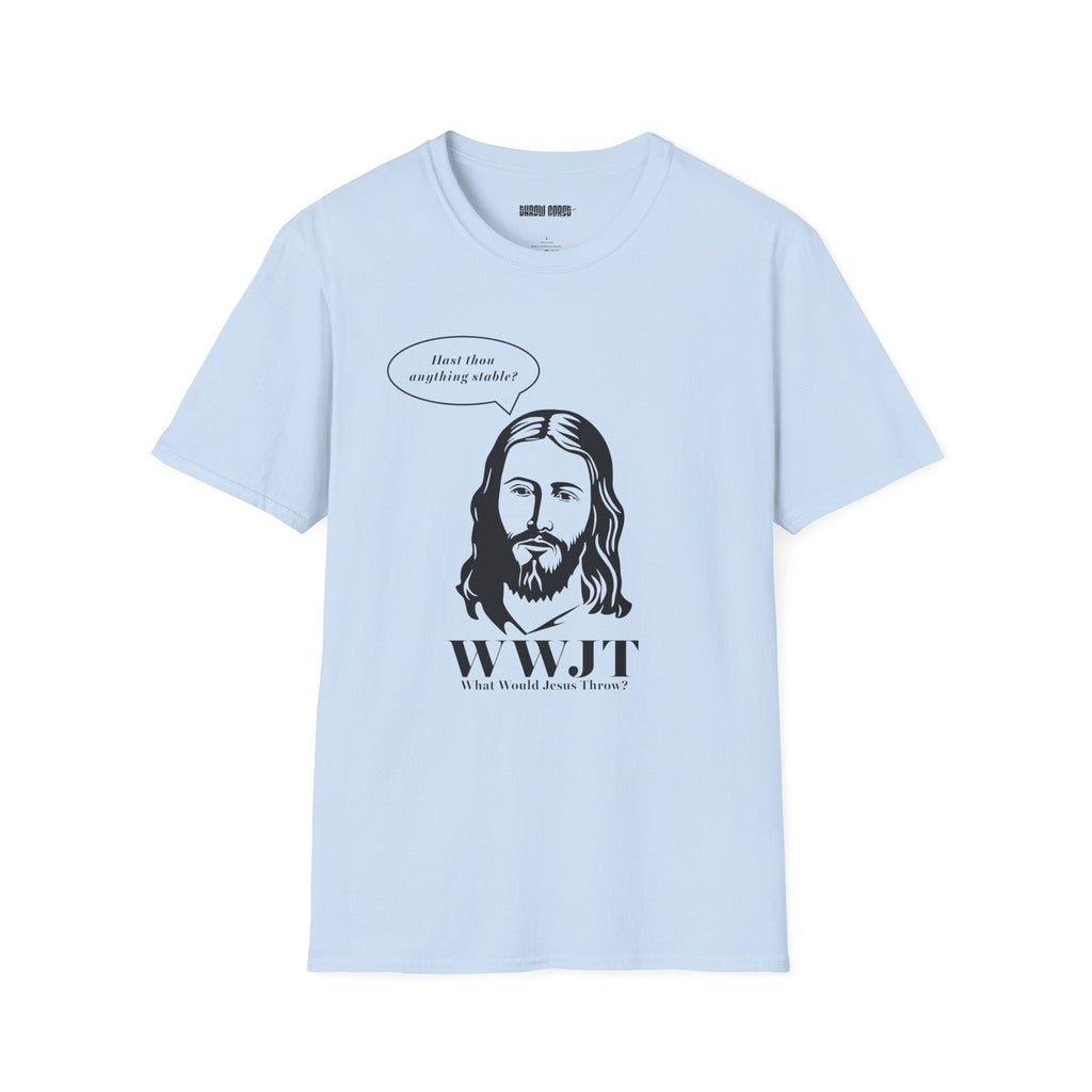 WWJT - What Would Jesus Throw - Funny Disc Golf T-Shirt - T-Shirt - Throw Coast Disc Golf